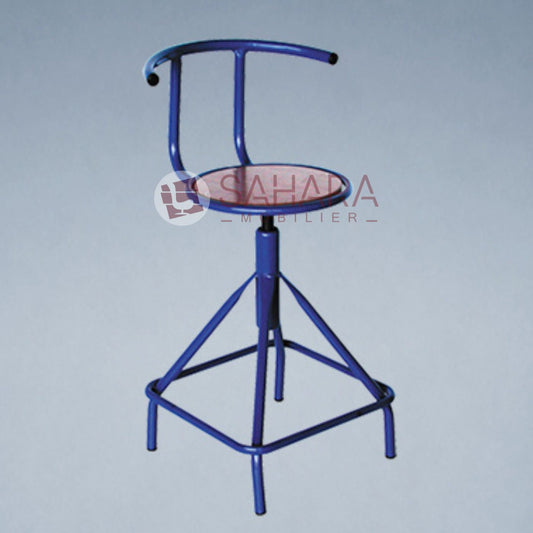 Tabouret scolaire avec dossier Réf C0017