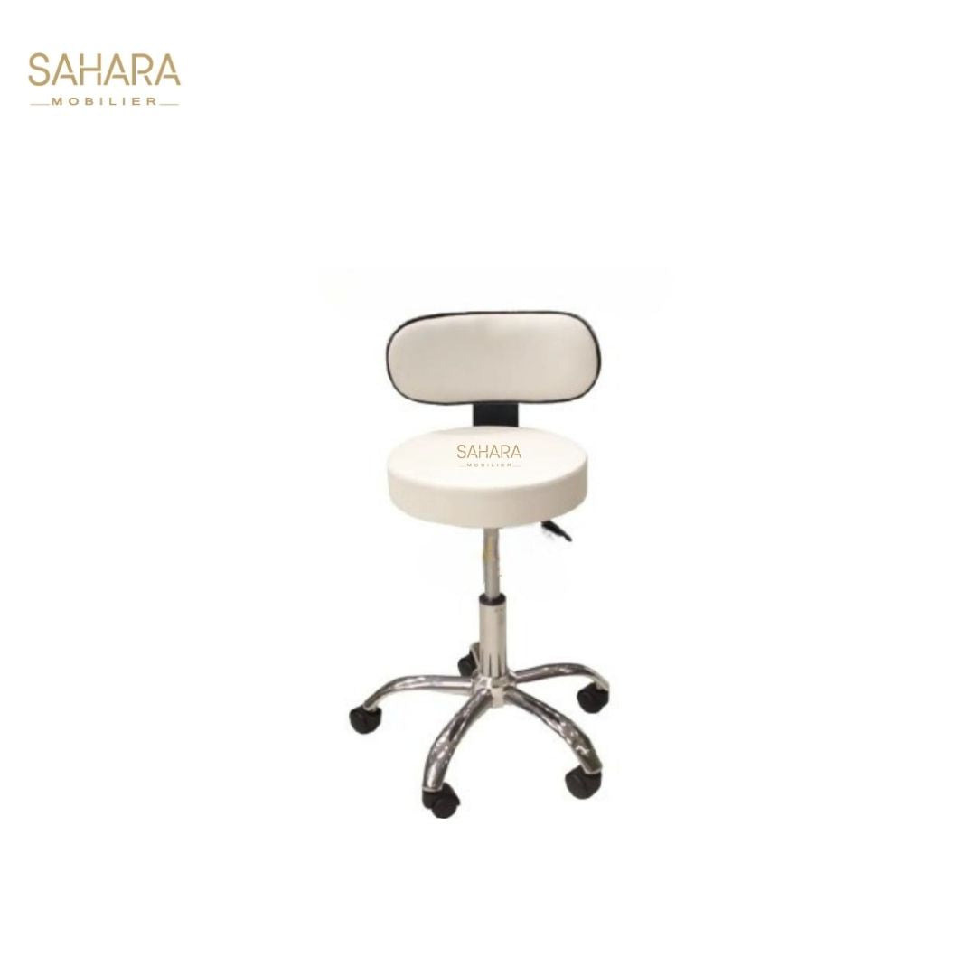 Tabouret avec Dossier et Pieds en métal Réf B3062