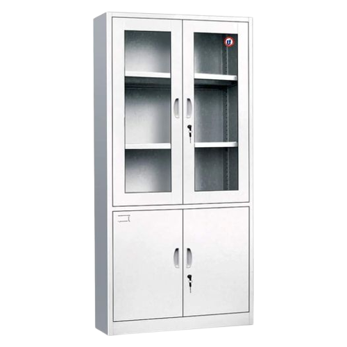 Armoire métallique semi vitré porte battante Réf B2554
