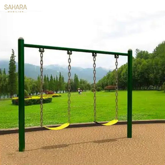 Aire De Jeux Extérieure Galvanisé Balançoires pour Enfants Réf B3040