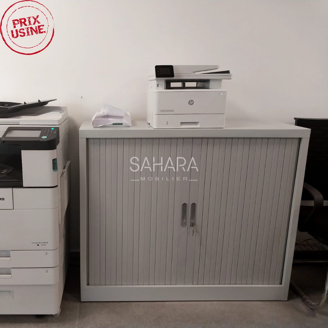 Armoire Basse métallique avec 2 portes Rideau   A0602