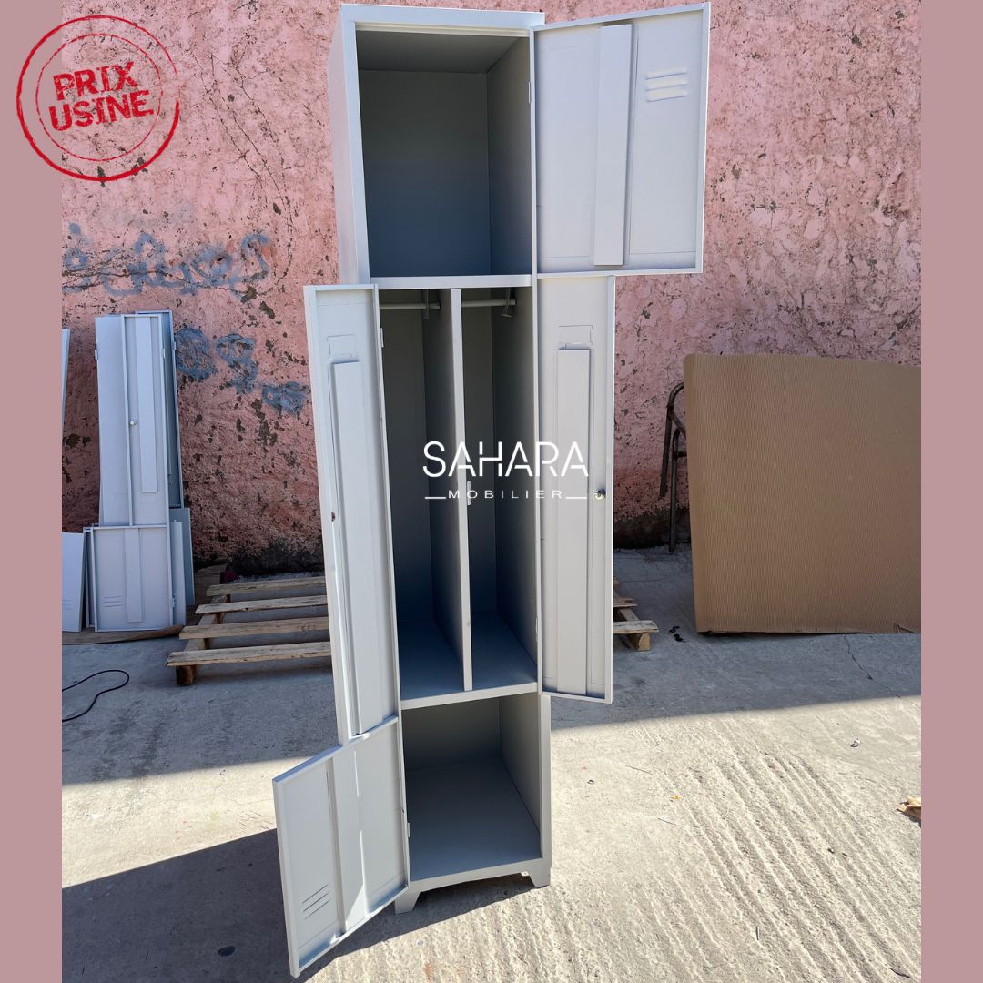 Armoire vestiaire robuste LZ series 2 portes en gris