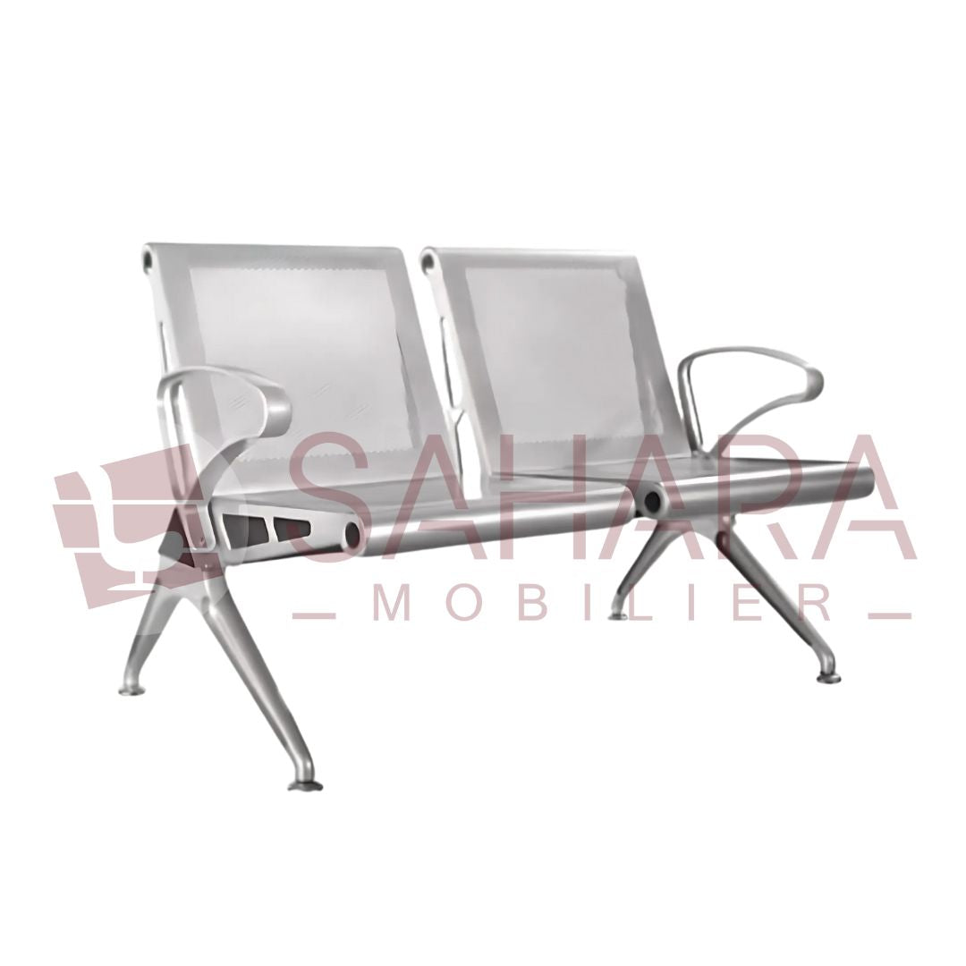 Banquettes deux places chromé , les accoudoirs intégrés