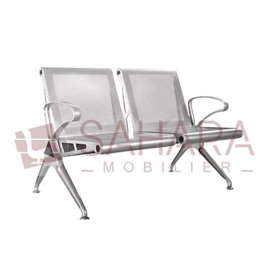 Banquettes deux places chromé , les accoudoirs intégrés