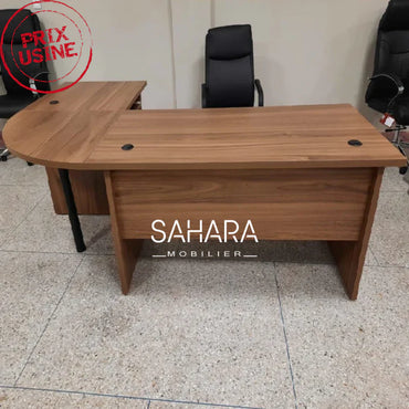 bureau en bois le retour sur piètements en métal