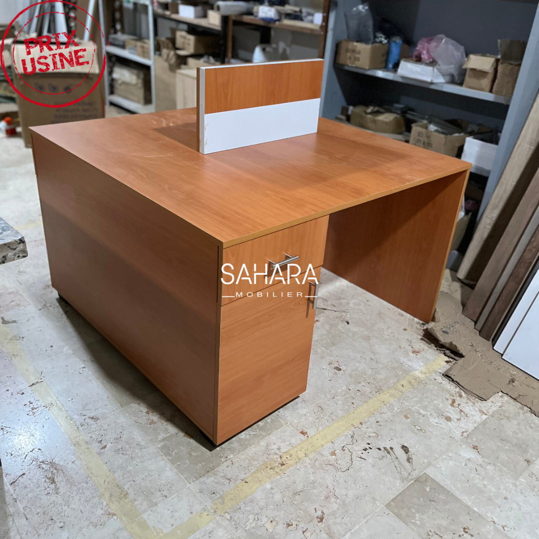 Bureau bench 2 positions avec caisson Réf. B1786