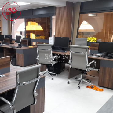 Bureau bench 4 positions avec caissons Réf. B1786