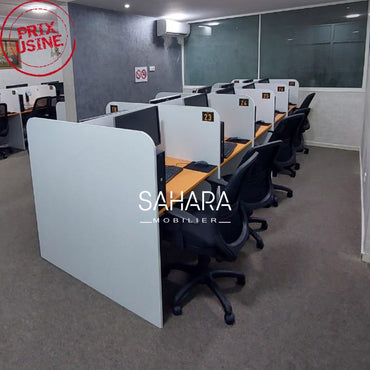 Bureau bench 4 positions en bois Réf. B1206