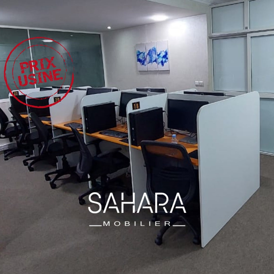 Bureau bench 4 positions en bois Réf. B1206