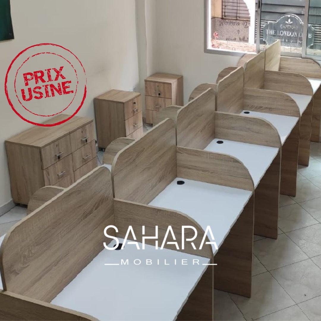 Bureau bench 4 positions en bois Réf. B1788