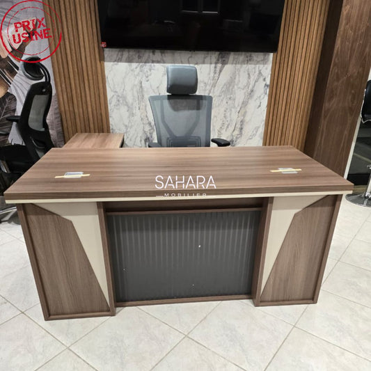 Comprend un plan principal avec un plateau et deux pieds d’une épaisseur de 38 mm