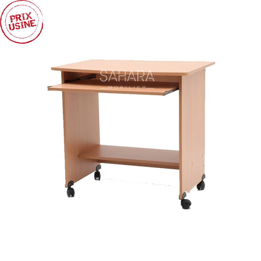 Bureau informatique ARDO a 4 roulettes avec deux étagères Réf B3189