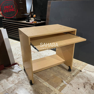 Bureau informatique ARDO a 4 roulettes avec deux étagères Réf B3189