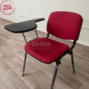 Chaise en tissu avec Cache et tablette écritoire rotative en Bois A0582