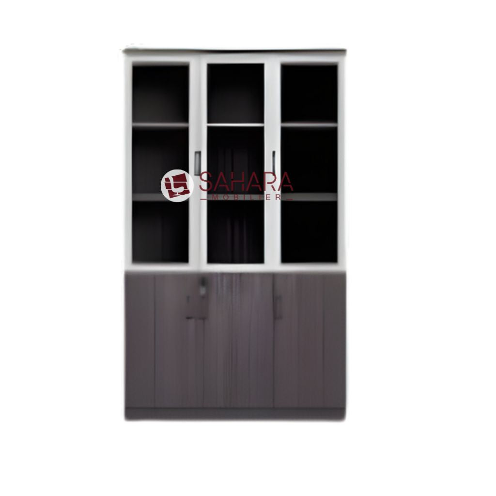 Armoire de rangement bureau moderne en panneaux mélaminés haute densité