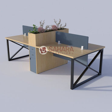 Bureau Open space 4 positions Réf C0652