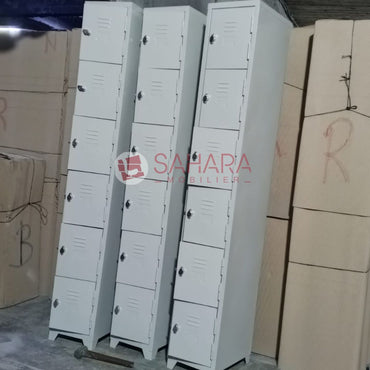 Casier vestiaire métallique 6 portes a fermeture cadenas Réf B3617