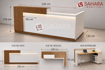 Comptoir d’accueil moderne Réf C0766