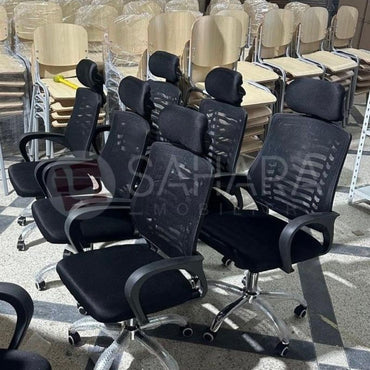 - Un dossier en Mesh qui dispose d’un support lombaire intégré
- Une assise en Mesh composé de mousse de polyuréthane haute densité