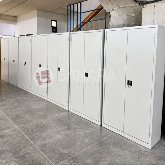 Armoire haute métallique avec 2 portes battante A0529