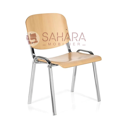 Chaise semi-métallique Piétement chromé Yuna Réf B4488