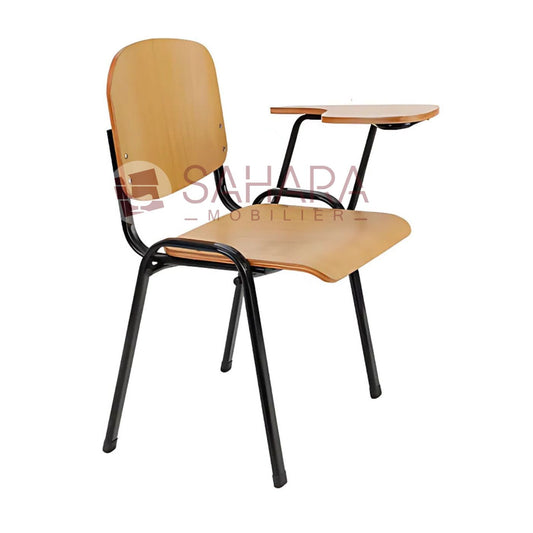 Chaise semi-métallique avec écritoire Yuna réf B4489