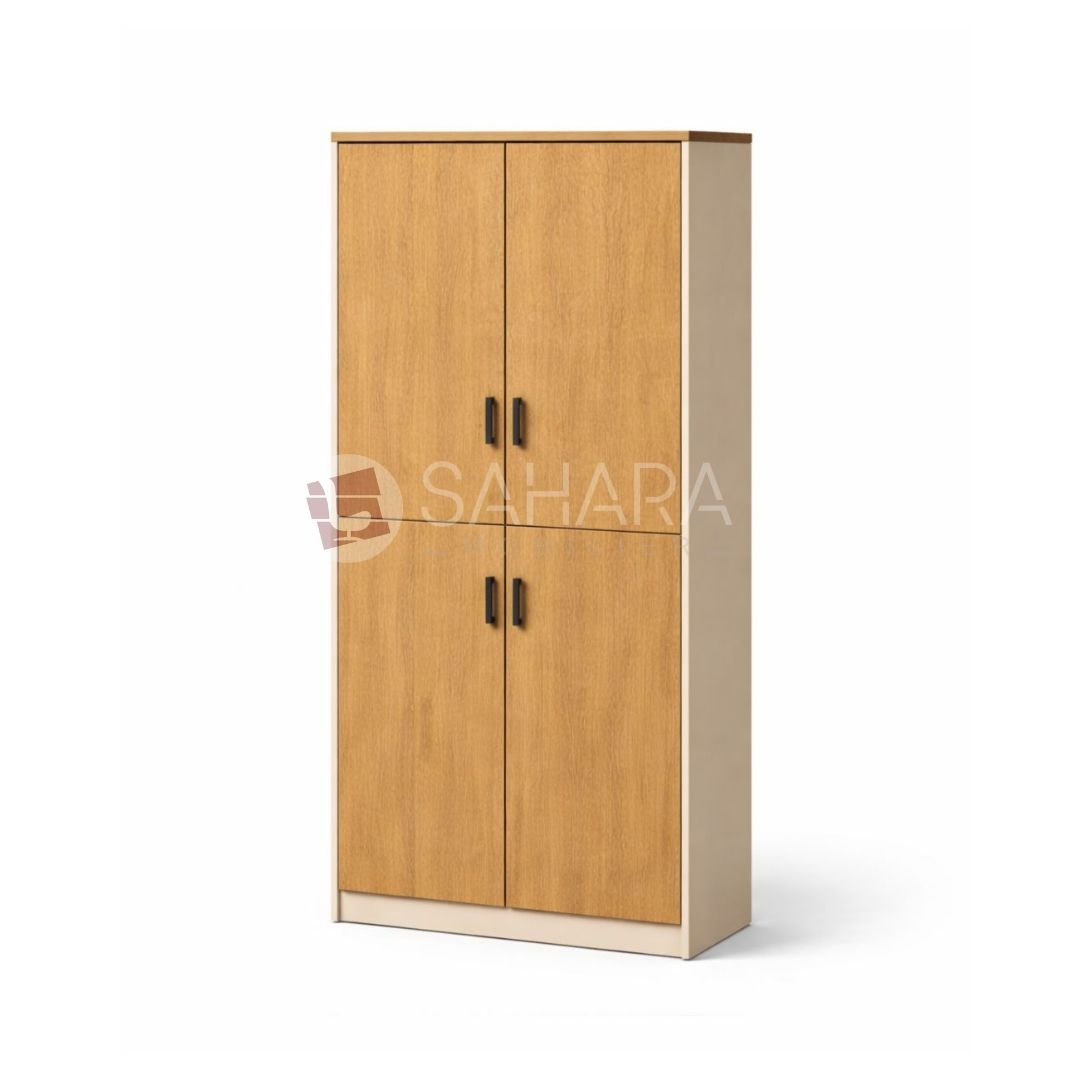 Armoire en bois avec portes rangements fermés Réf C0707