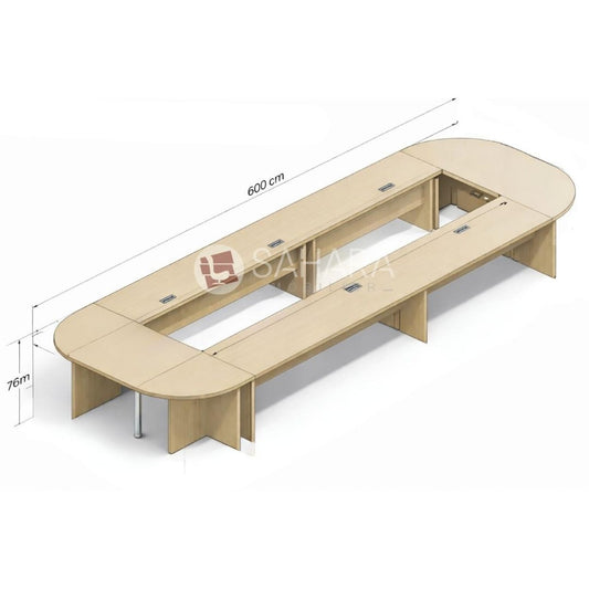 Table de réunion modulable ovale Réf C0758