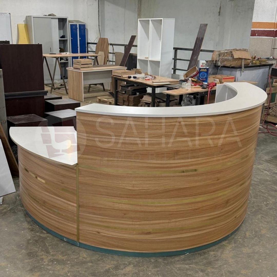 Comptoir d’accueil arrondi design