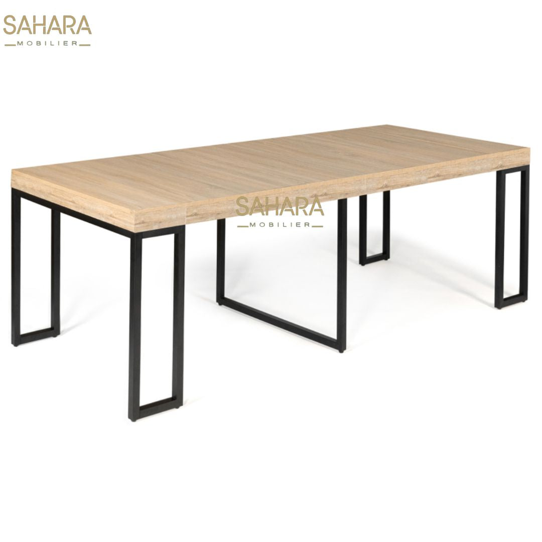 TABLE CONSOLE EXTENSIBLE TORONTO 10 PERSONNES 235 CM DESIGN INDUSTRIEL RéfB2774