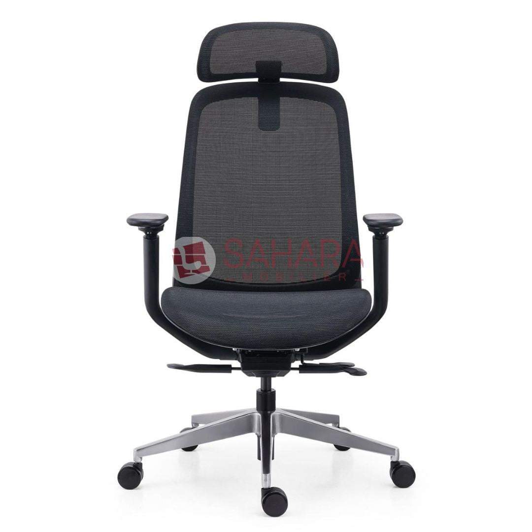 Fauteuil exécutif Mesh réglable idéal pour bureaux professionnels – Sahara Mobilier