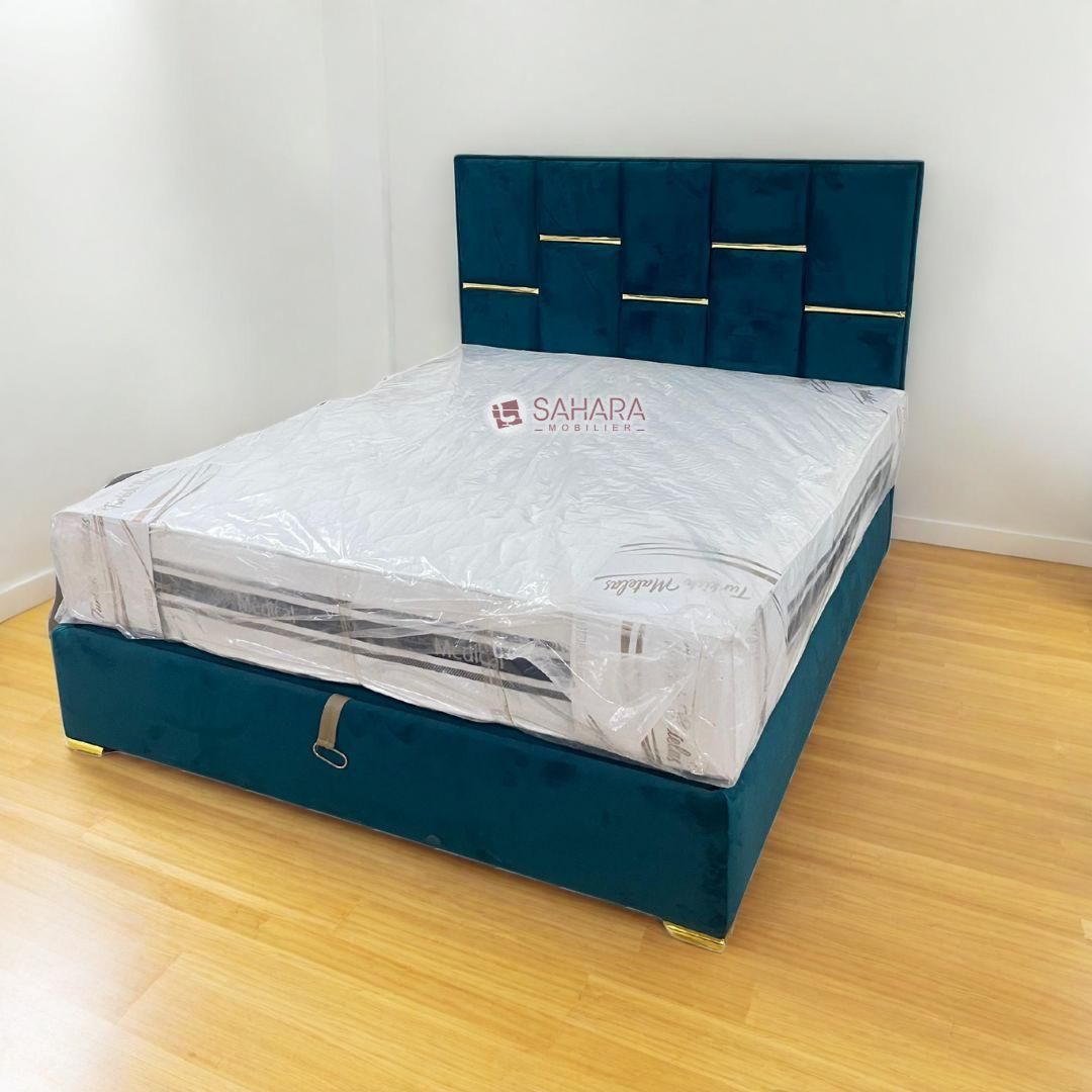 Lit 2 places avec rangement Réf B4373