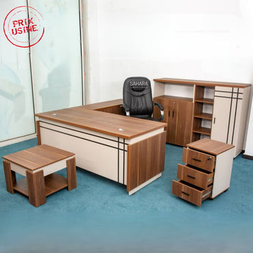 Pack Bureau ARLA ( Bureau 160cm avec Retour + Caisson + Bahut 160cm + Table Basse ) Réf B3614