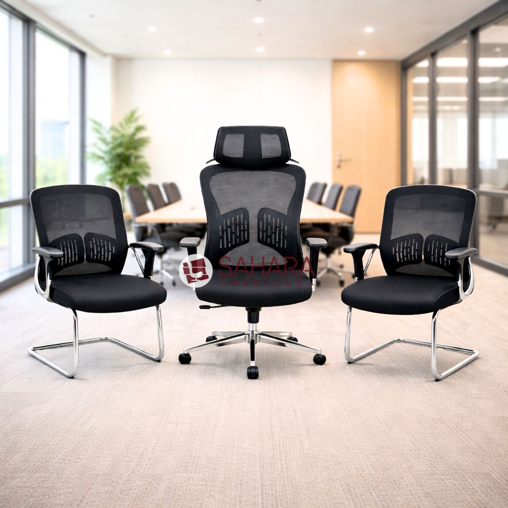 Excellente ergonomie
Dossier respirant idéal pour longues heures de travail
Design professionnel valorisant l’espace de bureau
Robustesse et durabilité
Solution complète prête à l’emploi