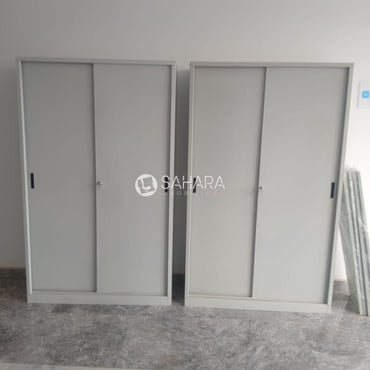 Armoire haute métallique avec 2 portes coulissantes Réf A0577