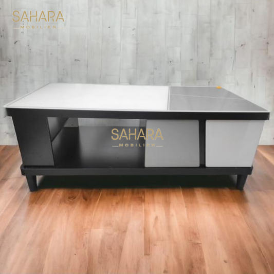 Table basse SlimLine avec rangement et 2 tiroir B3596