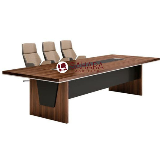 Table de réunion rectangulaire en bois mélaminé