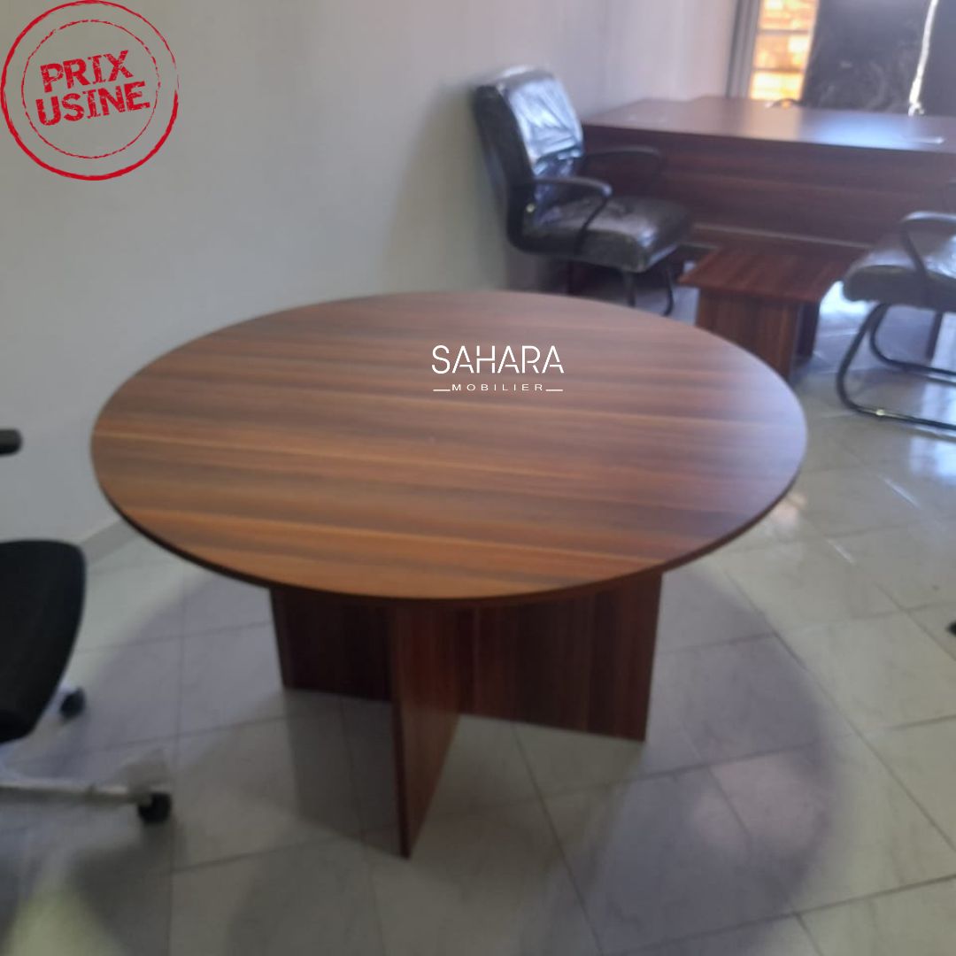 Table de réunion ronde en bois 120 cm Réf. A0499