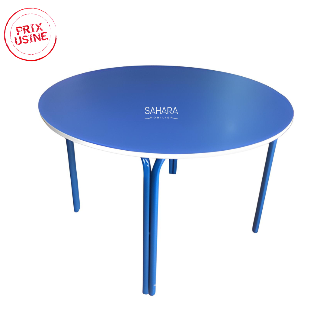 Table scolaire ronde en BLEU Réf. B1894