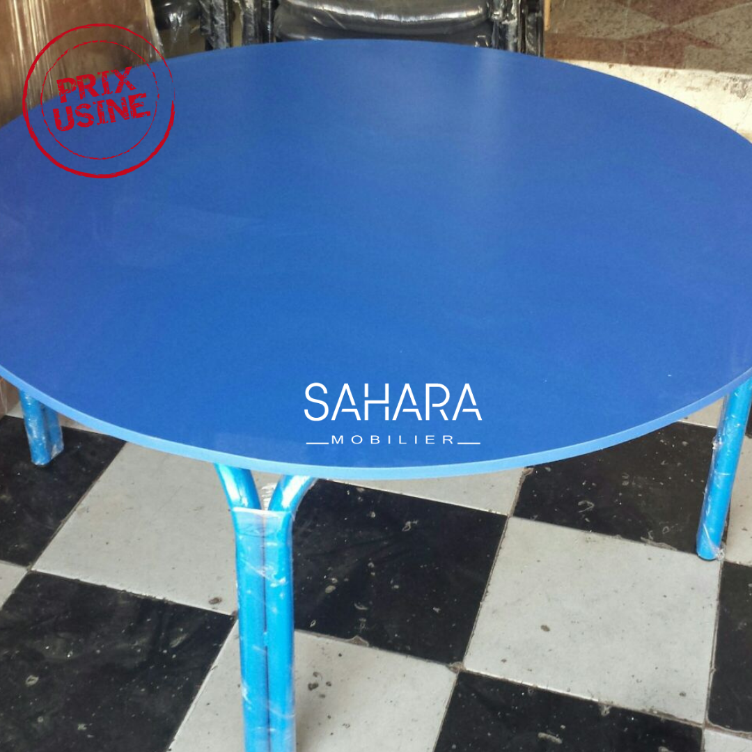 Table scolaire ronde en BLEU Réf. B1894