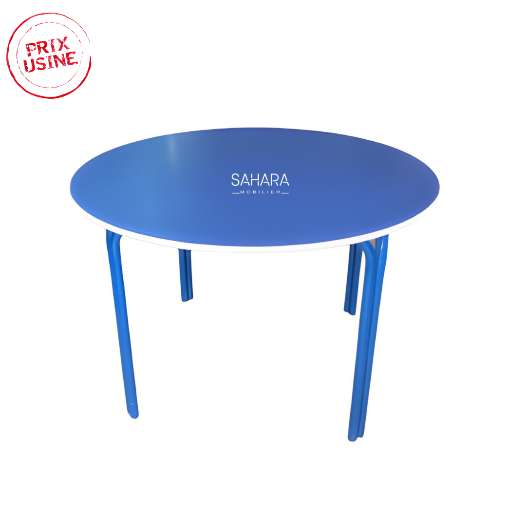 Table scolaire ronde en BLEU Réf. B1894