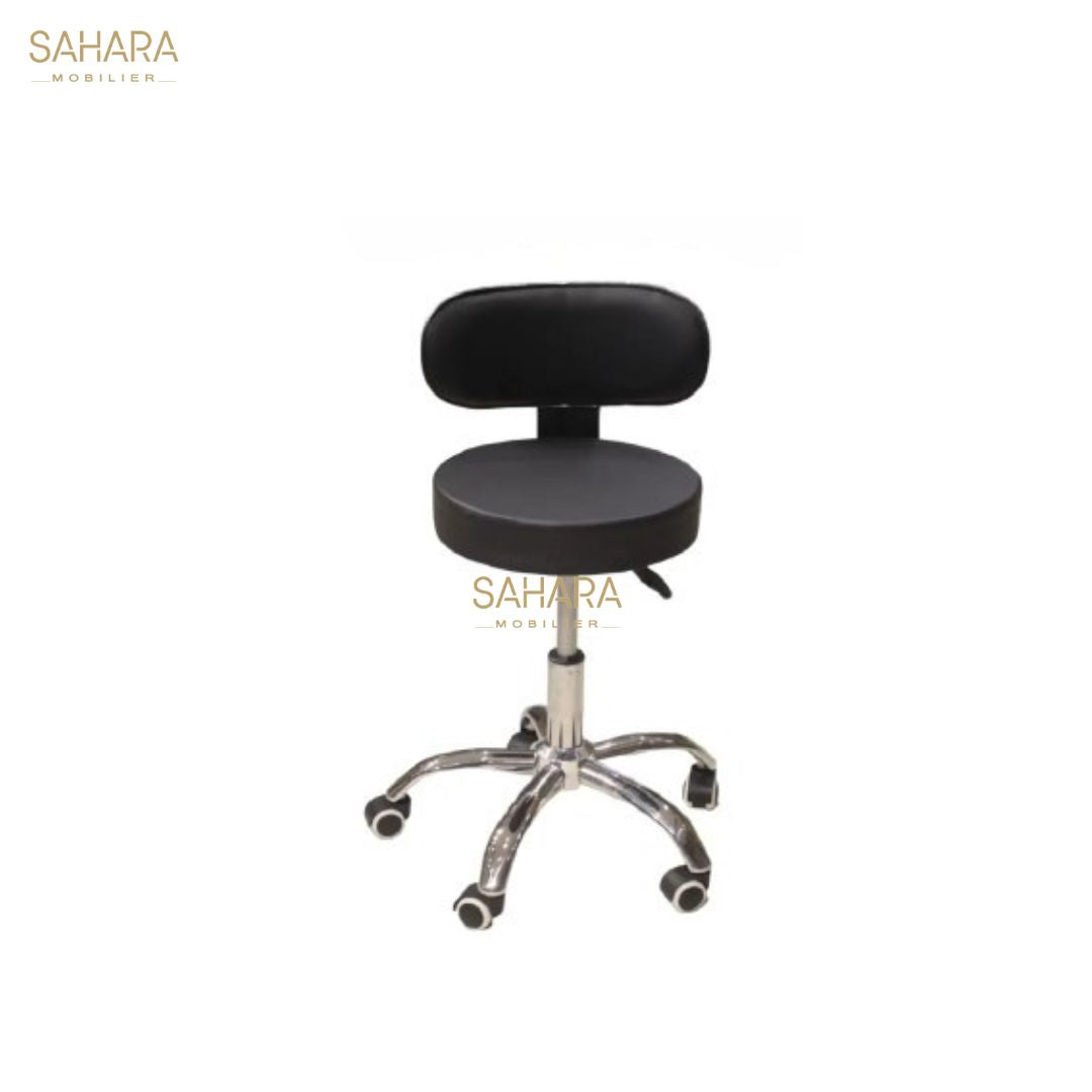 Tabouret avec Dossier et Pieds en métal Réf B3062
