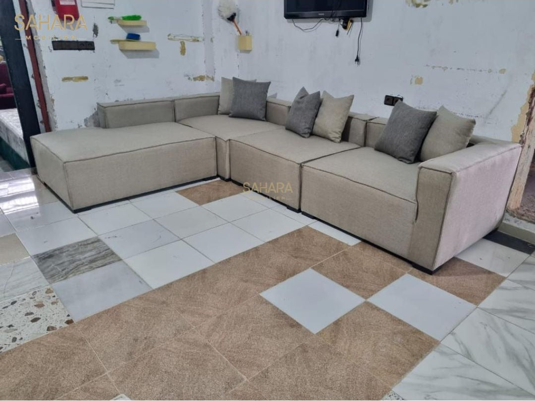 Salon Modern forme L Réf B3046