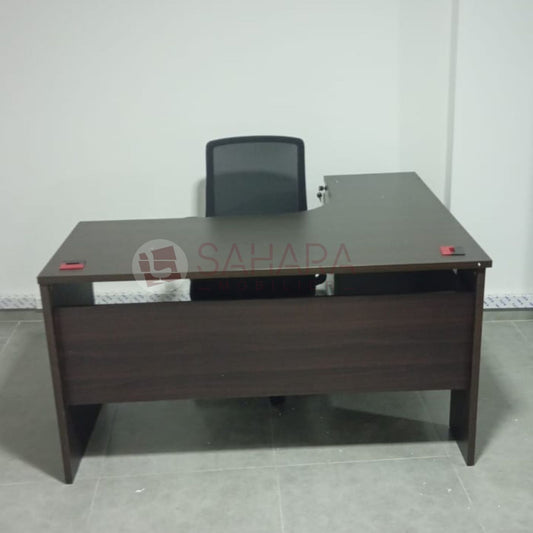 Bureau gauche L en bois mélaminé Réf B2667