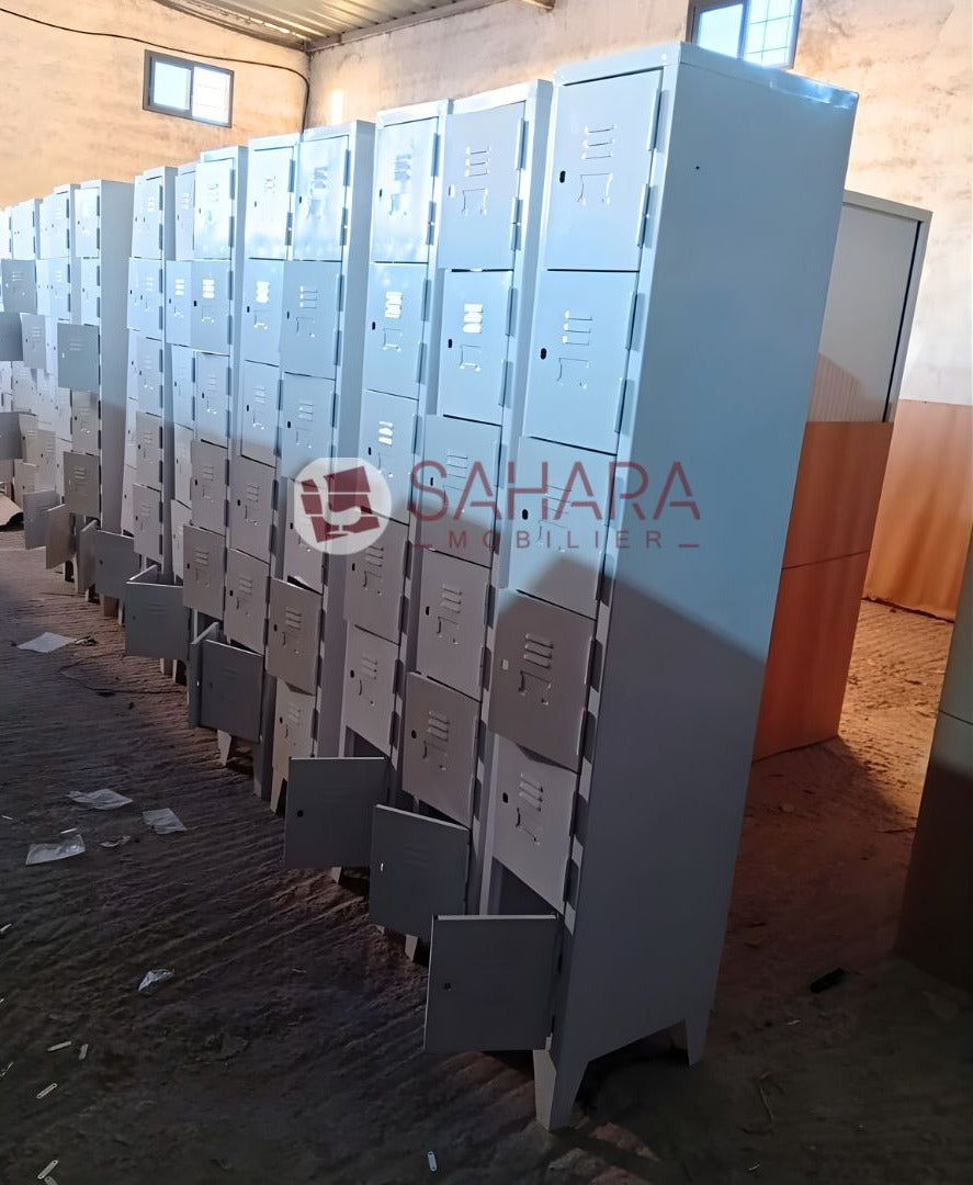 Casier vestiaire métallique 6 portes a fermeture cadenas Réf B3617