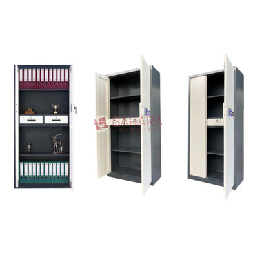 armoire portes battantes en métal avec serrure