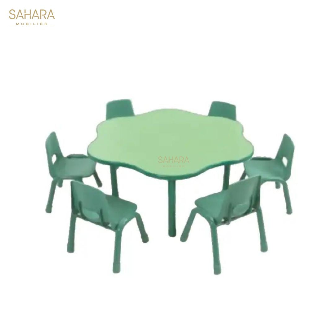 Table pour maternelle forme fleur Réf B3043