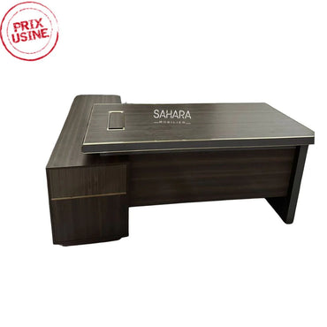 bureau de direction en bois mélaminé avec retour