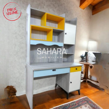 Bureau enfant d'écriture avec rangement et tiroir