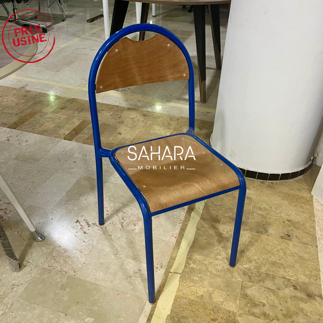 chaise semi métallique grand modèle Dossier rond A0575